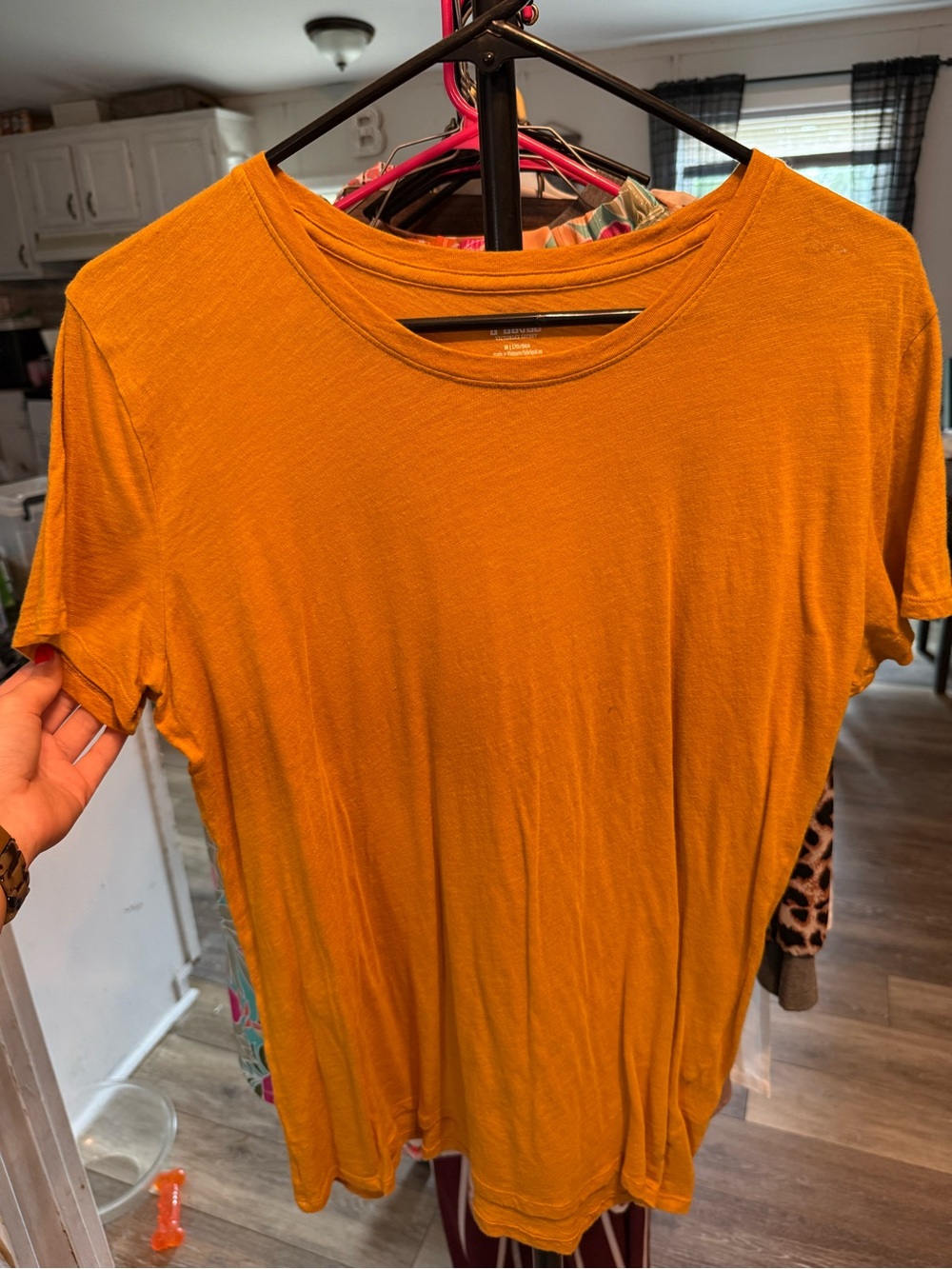 PINK Victoria's Secret Short Sleeve Tee in Mustard